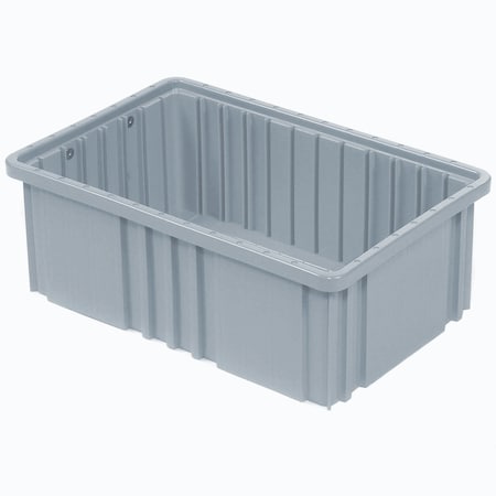Plastic Dividable Grid Container, 16-1/2L X 10-7/8W X 6H, Gray